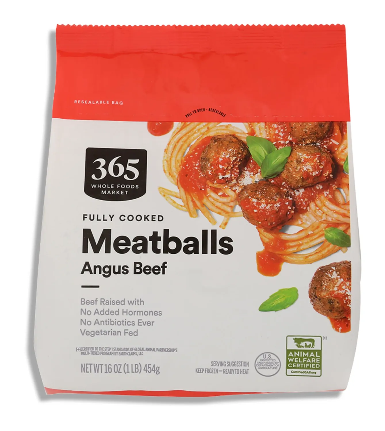 365 by Whole Foods Market, Beef Meatballs, Angus Frozen, 16 Ounce