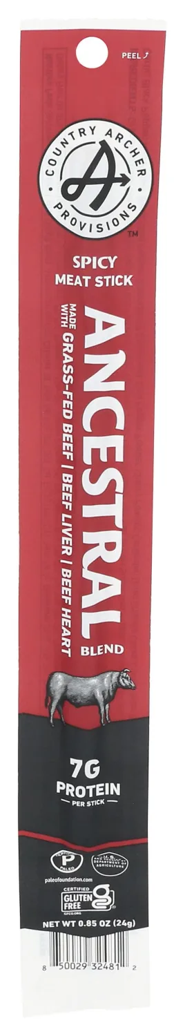 COUNTRY ARCHER Spicy Ancestral Blend Beef Stick, 0.85 OZ