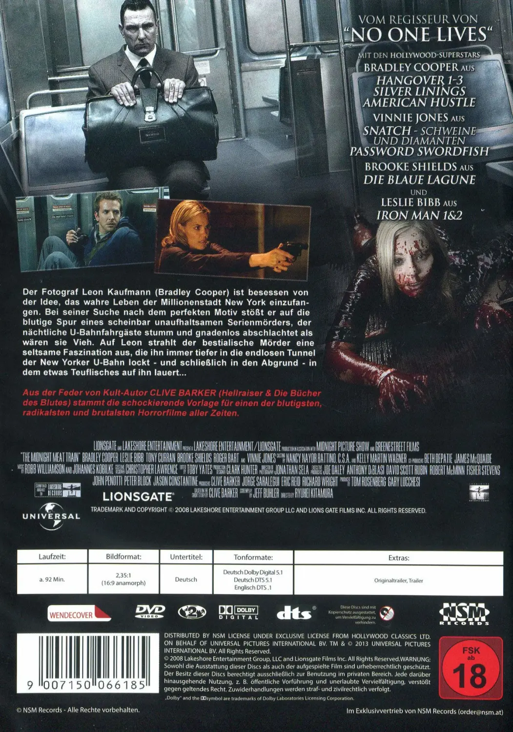Midnight Meat Train, 1 DVD