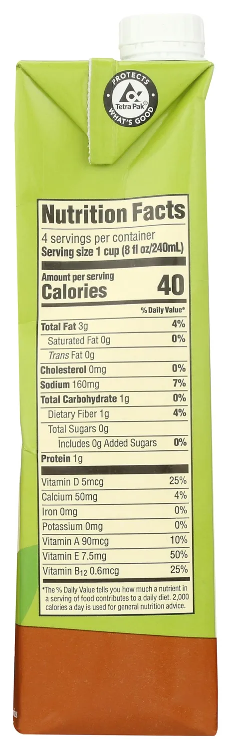 365 by Whole Foods Market, Organic Chocolate Unsweetened Almond Milk, 32 Fl Oz