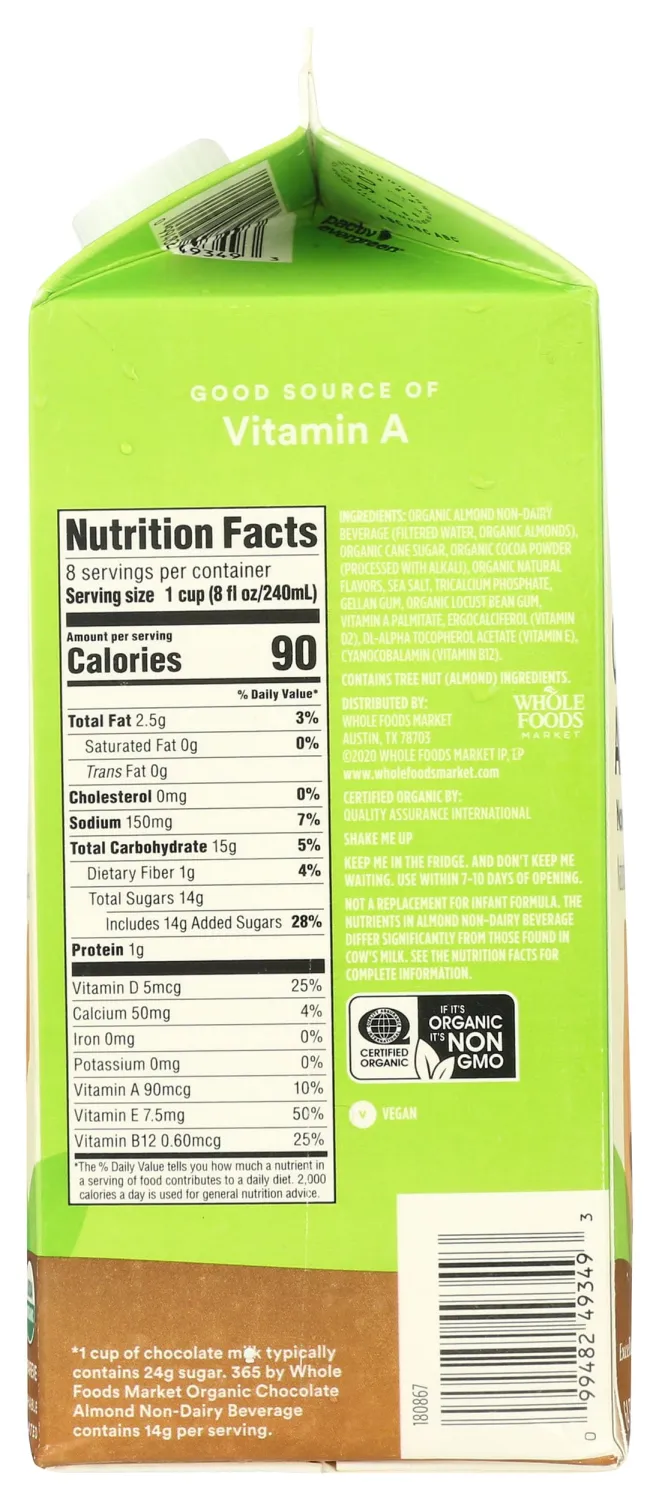 365 by Whole Foods Market, Organic Chocolate Almondmilk, 64 Fl Oz