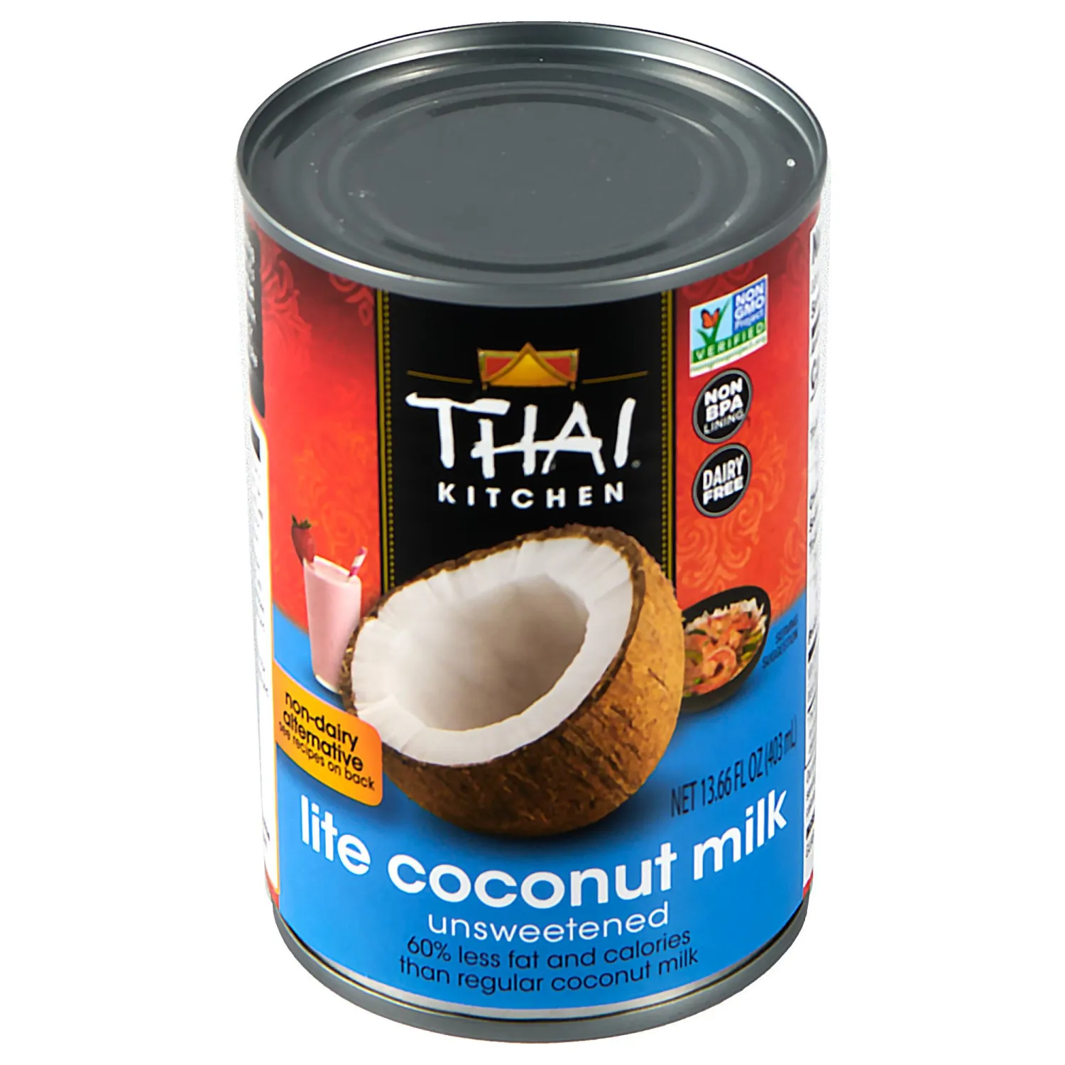 Thai Kitchen Coconut Milk, Lite, Unsweetened, Gluten Free, Dairy Free, Non-GMO, 13.66 fl oz