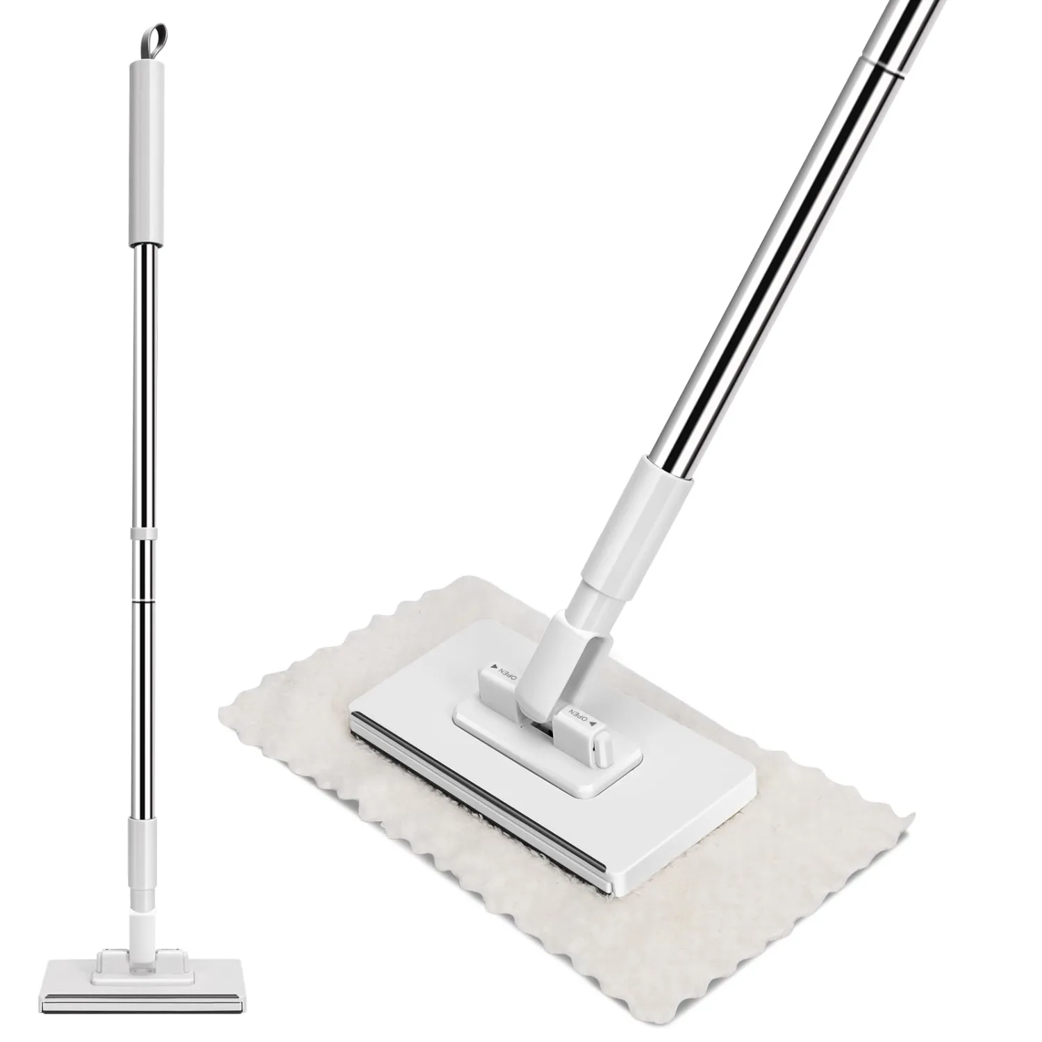 Mini Sweeper Cleaning Mop with Short Handle,360° Small Flat Dust Mop,Dry and Wet Cleaning Mop for Kitchen Bathroom House Wall Window