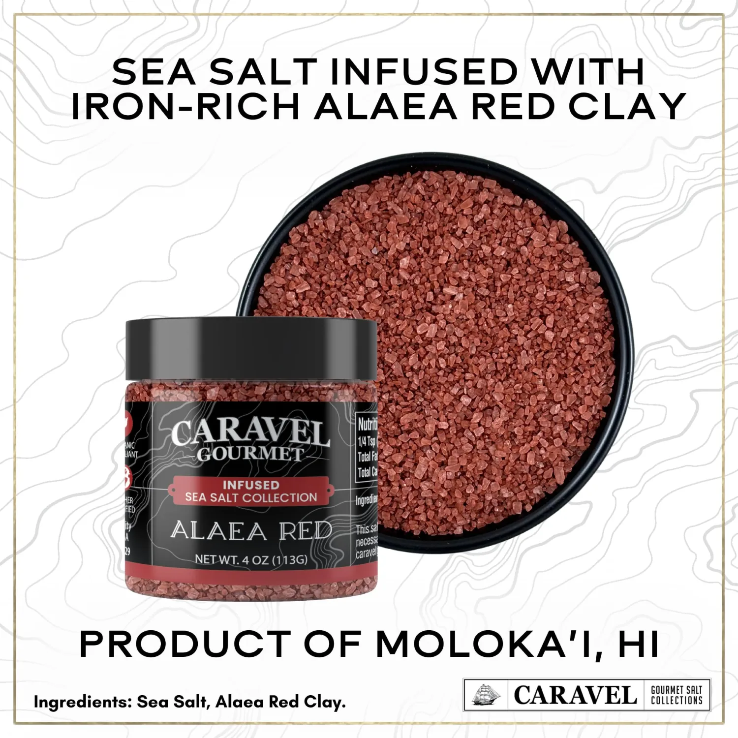 Hawaiian Sea Salt 3-Pack - Alaea Red, Bamboo Jade, Black Lava - All-Natural Sea Salts from the Pacific Ocean and Hawaiian Islands - Gluten-Free, No MSG, Non-GMO - Chef's Choice (4 oz Jar x 3)