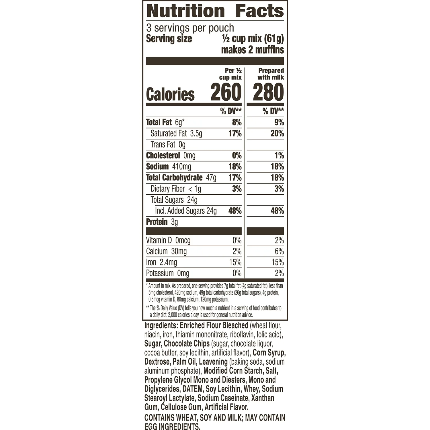 Betty Crocker Chocolate Chip Muffin Mix, 6.5 oz
