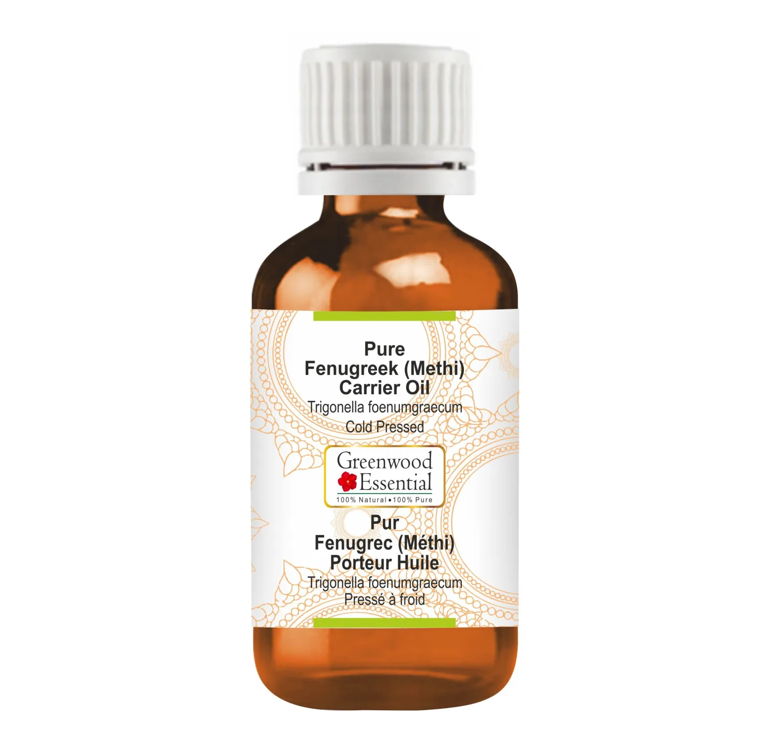 Pure Fenugreek (Methi) Carrier Oil (Trigonella foenumgraecum) Cold Pressed 30ml (1 oz)