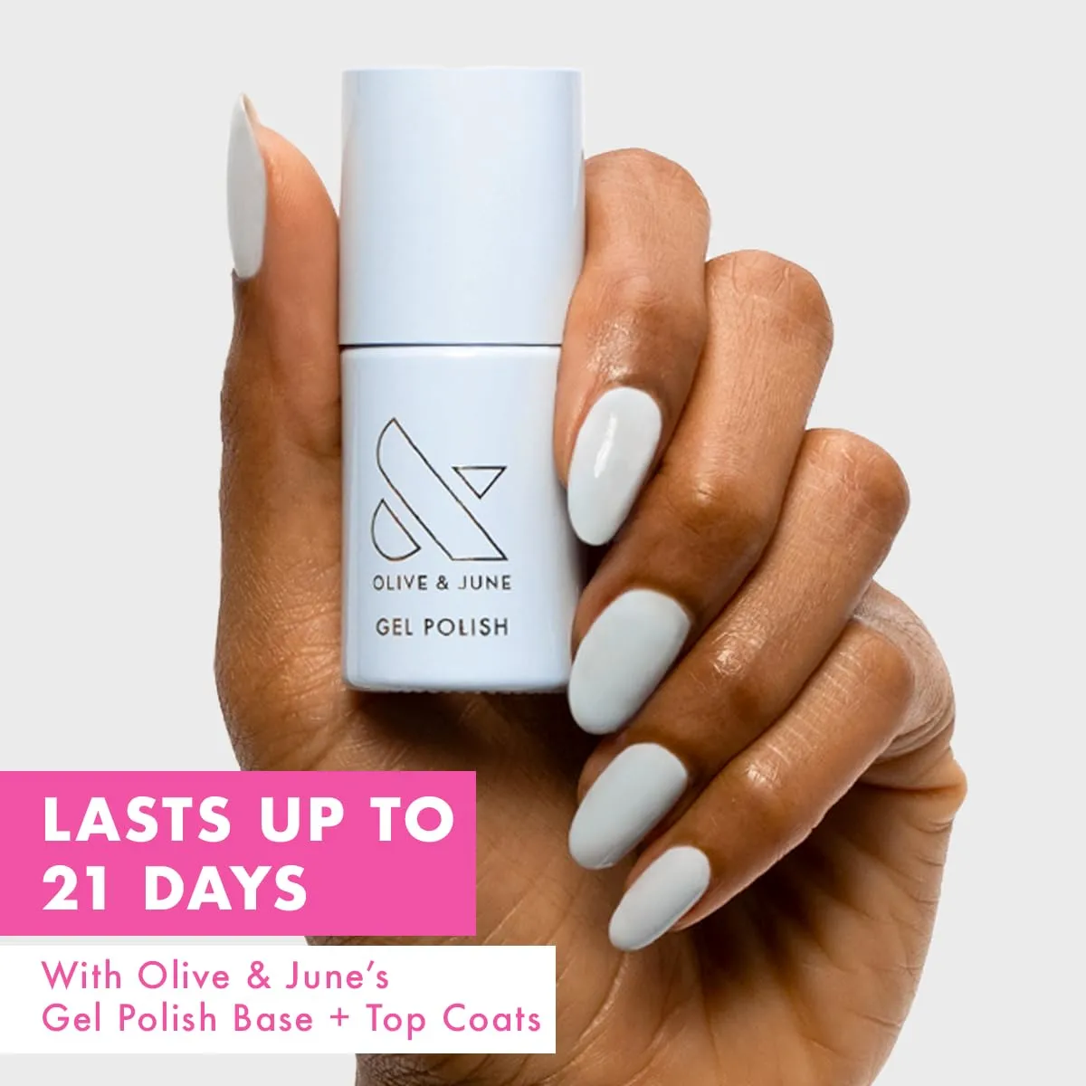 Olive & June Gel Polish | Longest-Lasting Formula | Up to 21 Days of Wear | No Damage Removal | Salon-Quality Manicure, Pedicure at Home | Vegan, HEMA-Free, Cruelty-Free | BP | Icy Blue