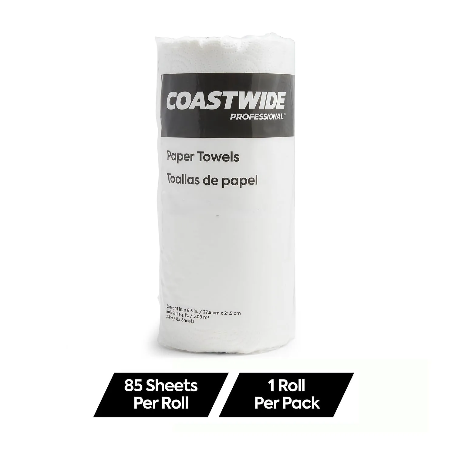 STAPLES Coastwide Professional Kitchen Rolls Paper Towels, 2-Ply, 1 Roll, 85 Sheets/Roll (CW21810)