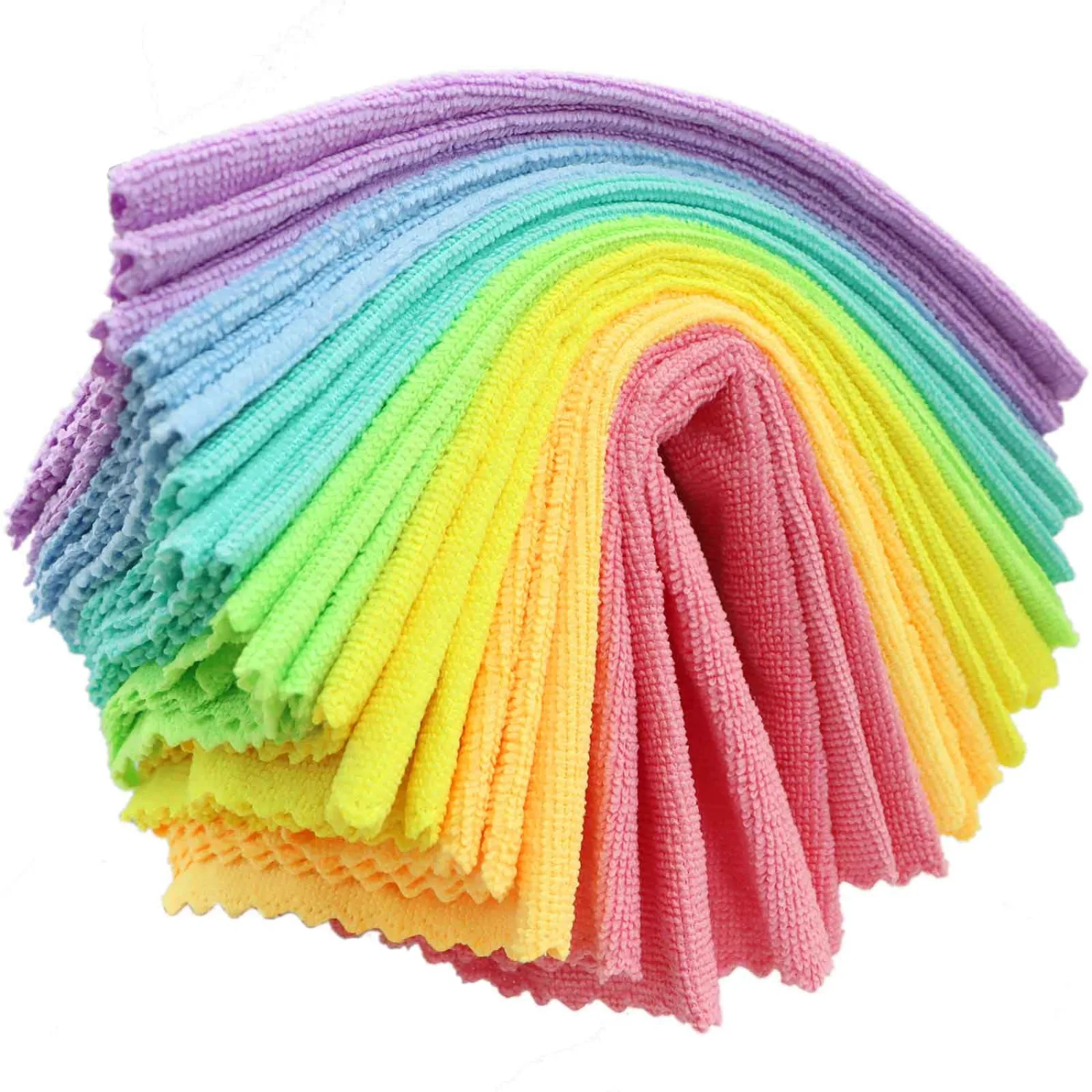 21 Reusable Paper Towels Washable, 11.8" X 11.8" Super Absorbent Microfiber Towels Kitchen, Dishwasher Safe, No Odor, Super Soft, Highly Absorbent, Waste Less, Rainbow Color