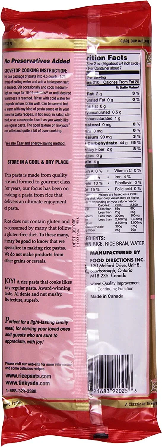 Tinkyada Fettucini Brown Rice Pasta, 14 Oz