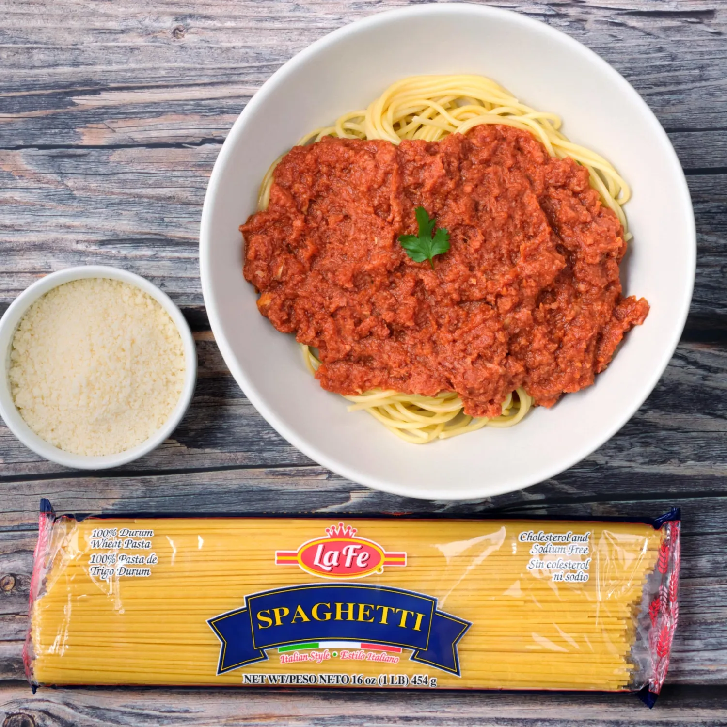 La Fe Spaghetti Pasta 16oz - 3 Pack - Unenriched Semolina Wheat Pasta Italian Spaghetti - Cholesterol & Sodium Free Noodles