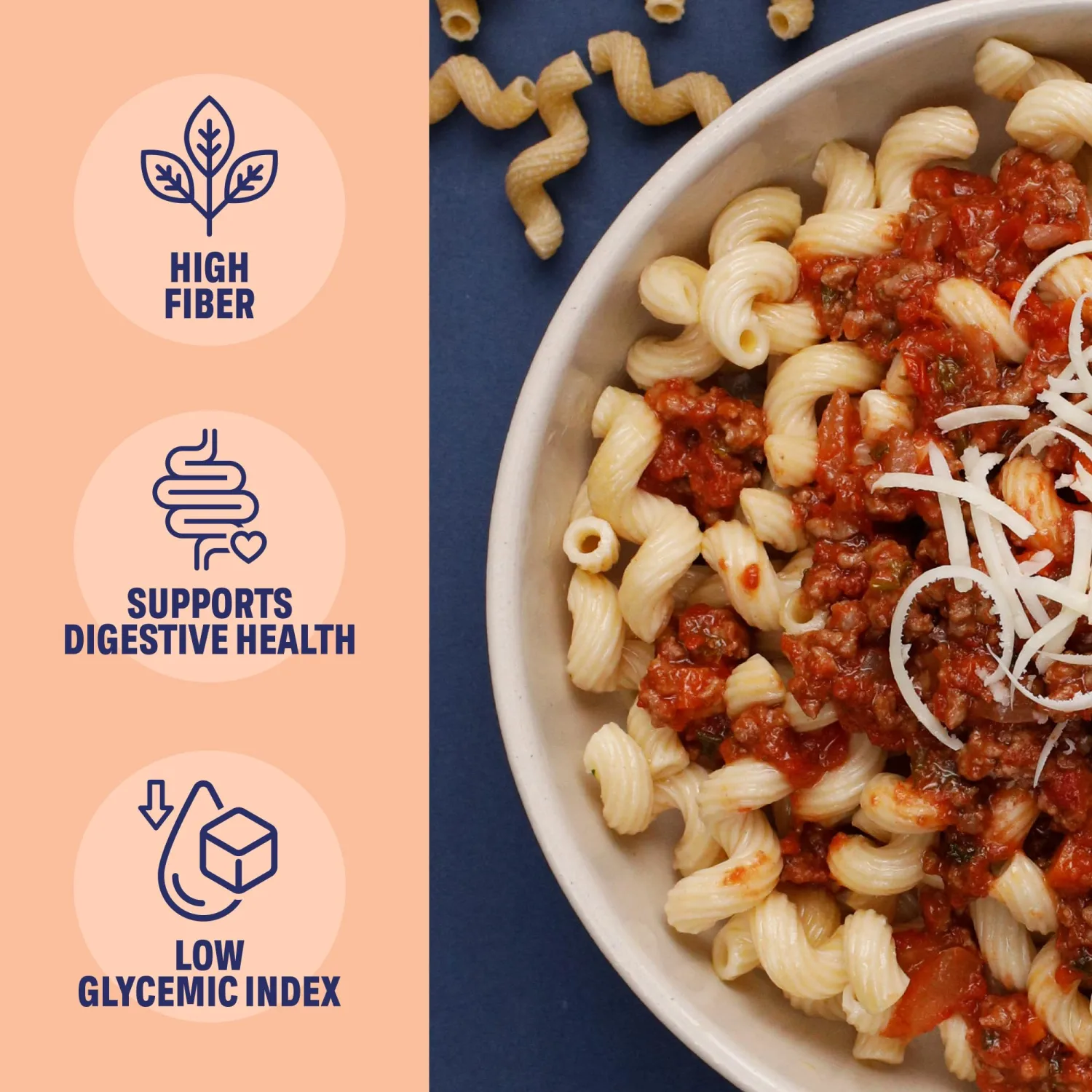 Three Farm Daughters High Fiber Pasta Cavatappi Pack, Low GI, Non GMO Cavatappi Pasta Noodles, Low Net Carb, Made in the USA, 12 oz. (2 Pack)