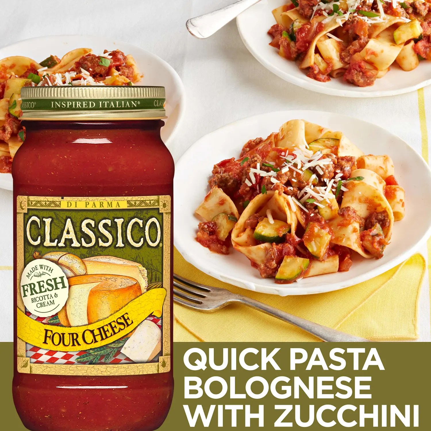 Classico Four Cheese Pasta Sauce (24 oz Jar)