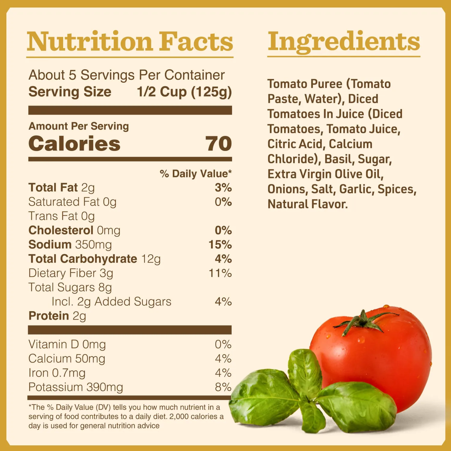 Bertolli Tomato and Basil Sauce, Authentic Tuscan Style Pasta Sauce Made with Vine-Ripened Tomatoes, Summer-Leaf Basil and Olive Oil, 24 OZ