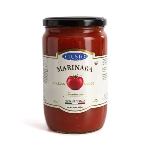 Giusto Sapore Traditional Italian Pasta Sauce 24oz - All Natural Non GMO Italian Premium Gourmet Brand - Made in Italy and Family Owned (Marinara Sauce)