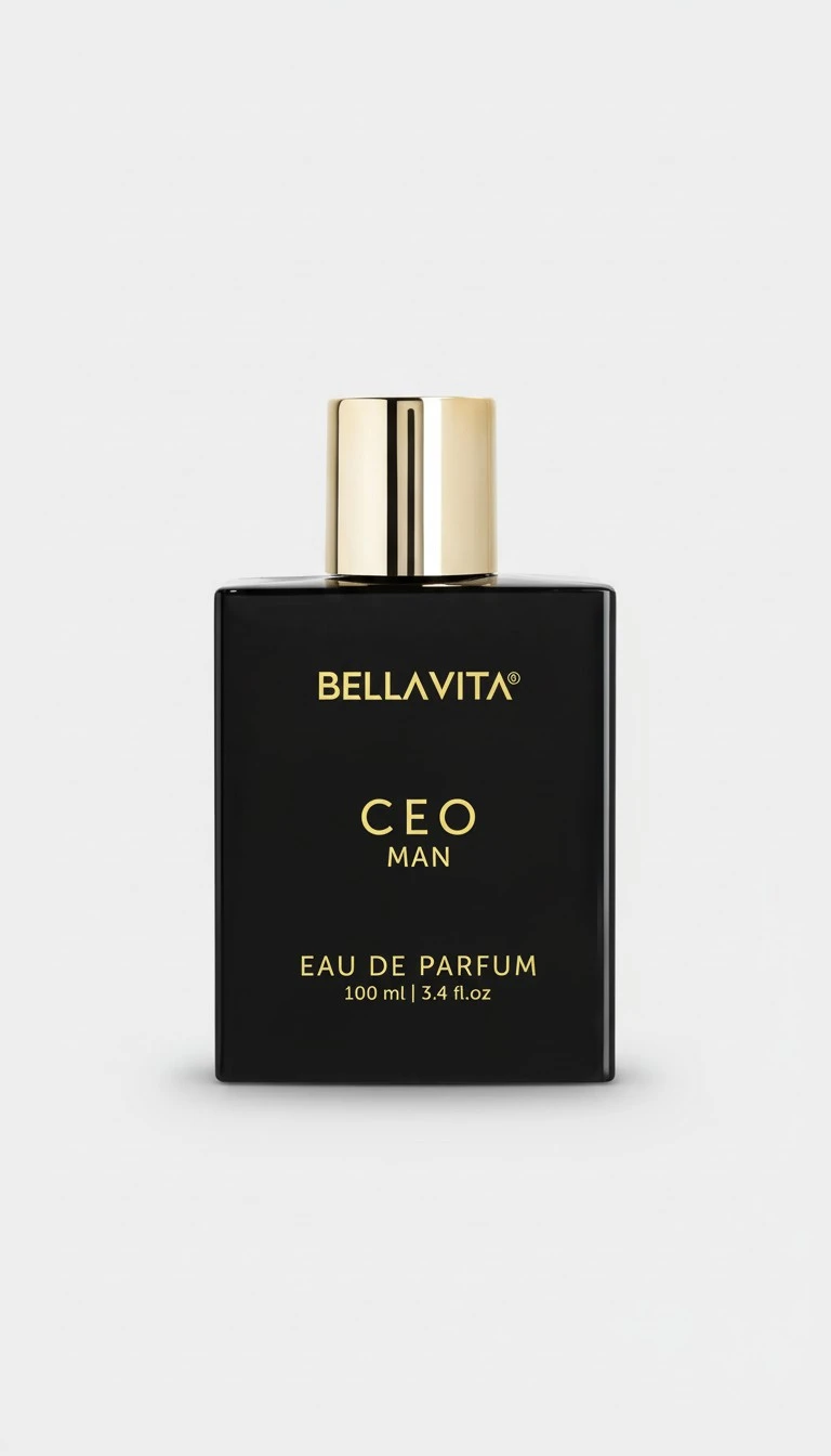 BellaVita Luxury CEO Man Perfume for Men (3.38 fl.oz) | Long-Lasting Men's Perfume with Lemon, Lavender, Tonka & Agarwood Fragrance for Man | CEO Parfum for Men | Vegan & Cruelty-Free Fragrance