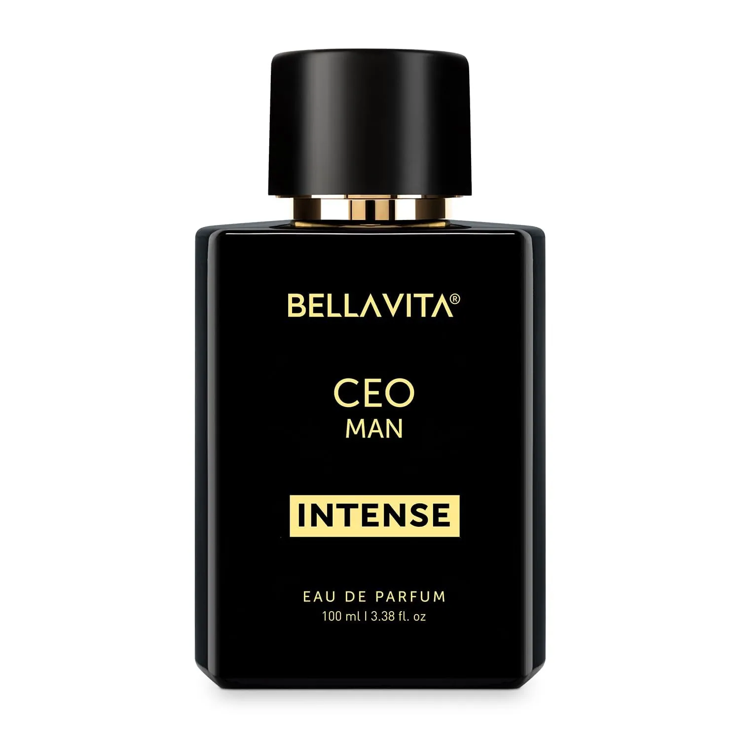 BellaVita Luxury CEO Man INTENSE Eau De Perfume for Men (3.4 fl.oz) | Long-Lasting Mens Cologne with Bergamot, Lavender, Orchid & Musk | Bold & Woody Gift Perfume Cologne for Men | Vegan CEO Fragrance