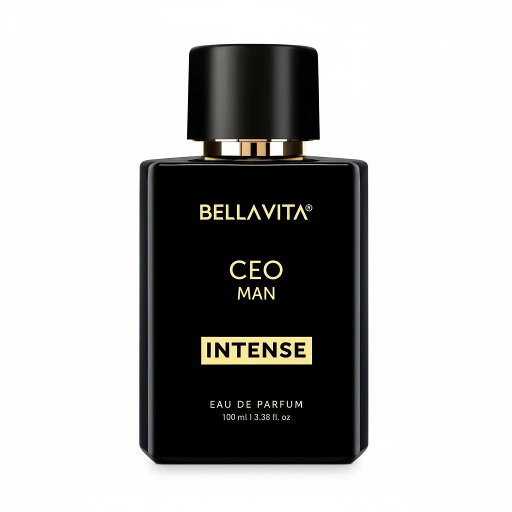 BellaVita Luxury CEO Man INTENSE Eau De Perfume for Men (3.4 fl.oz) | Long-Lasting Mens Cologne with Bergamot, Lavender, Orchid & Musk | Bold & Woody Gift Perfume Cologne for Men | Vegan CEO Fragrance