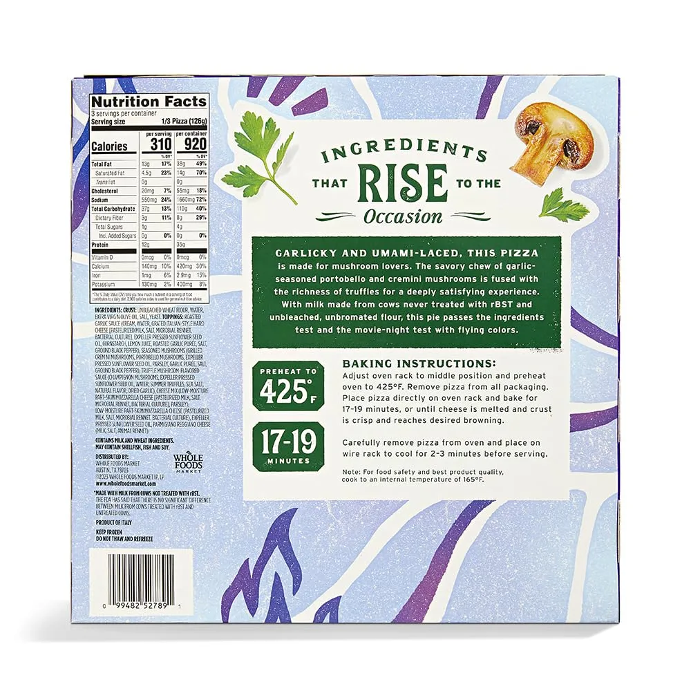 Whole Foods Market, Pizza Mushroom Truffle Sauce, 13.4 Ounce