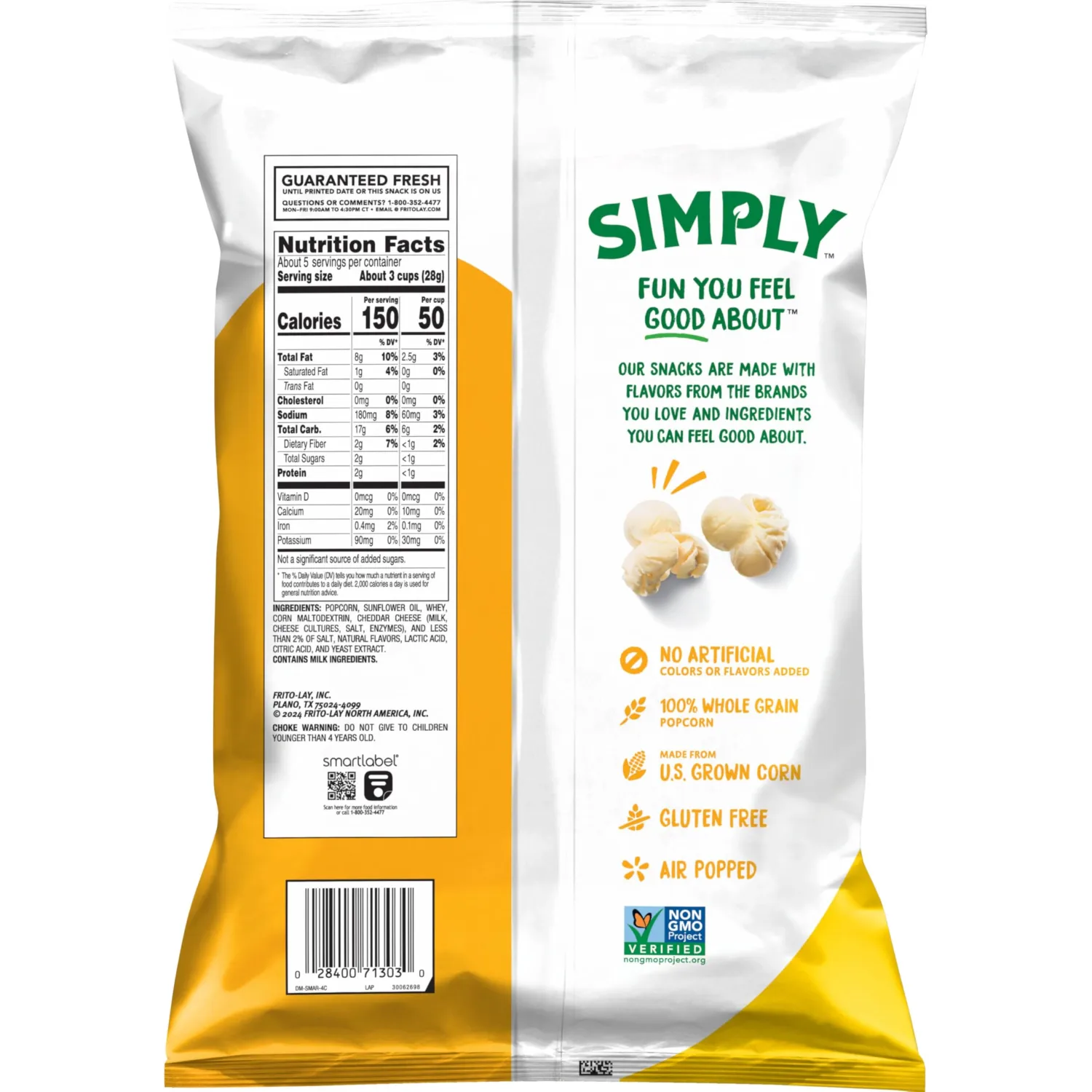 Simply Smartfood White Cheddar 5.25oz
