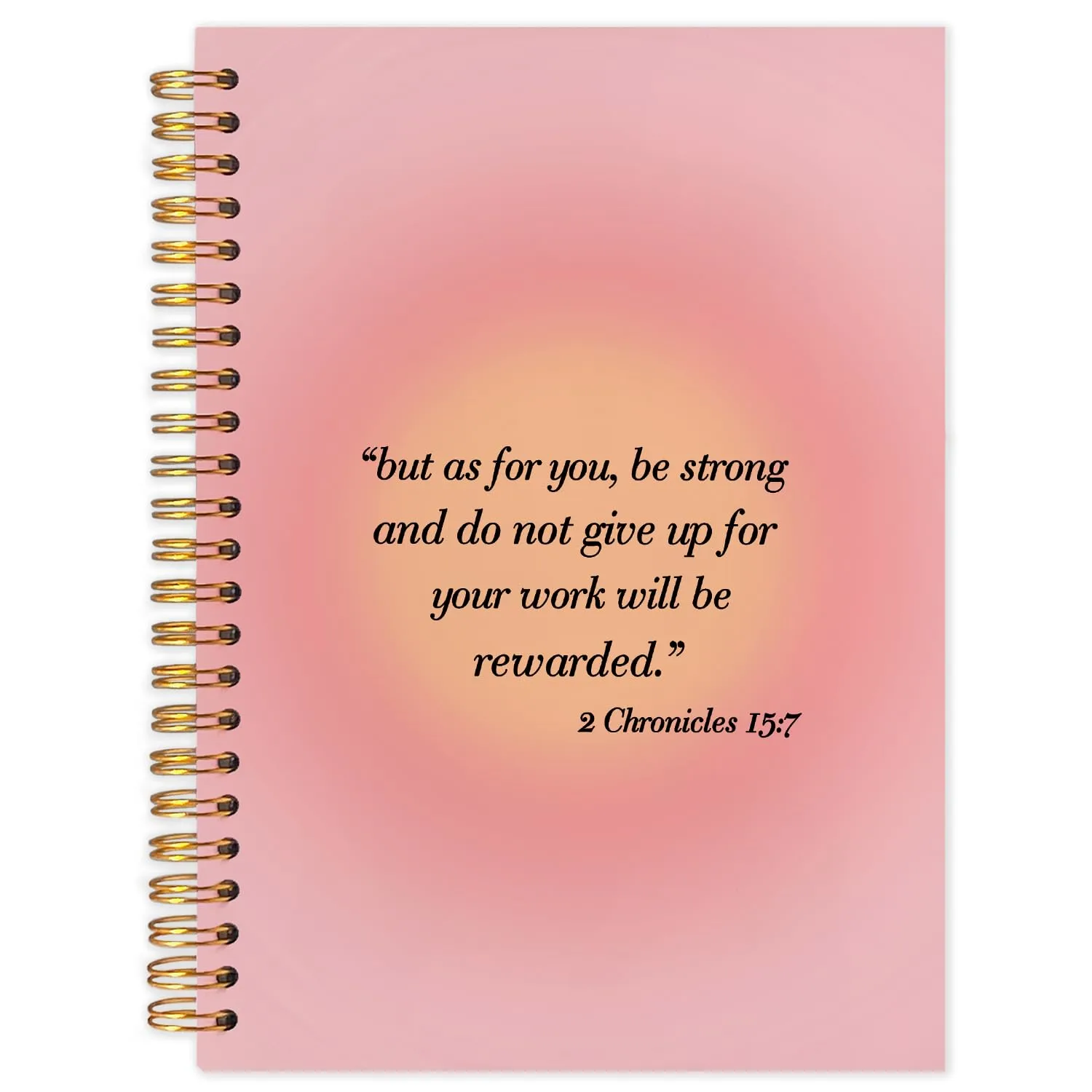 SNNDER Preppy Pink Christian Spiral Notebooks, Inspirational Quote Journaling Notebook, Church Religious Journaling Notebook, Bible Verse Scripture Notebook for Note Taking Work, 5.5x8.3 Inch