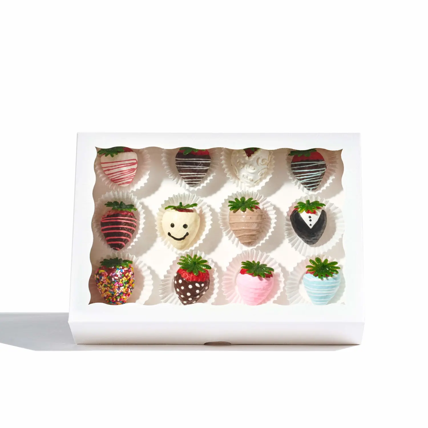 4PCS 10 x 7 x 2.5 inches Cookies Bakery Boxes with Window, Cakesicle, Chocolate Bomb, Macaron, Clear Chocolate Covered Strawberries, Pretzel Rods Boxes