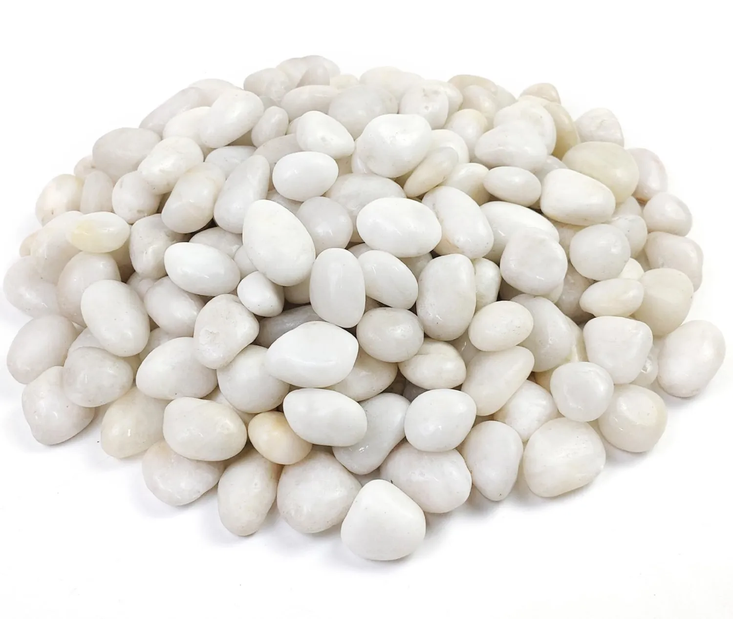White Pebbles for Indoor Plants, Natural Polished River Rocks, Small Decorative Stones for Planters Vase Fish Tank Aquariums Landscaping Garden, 2lbs
