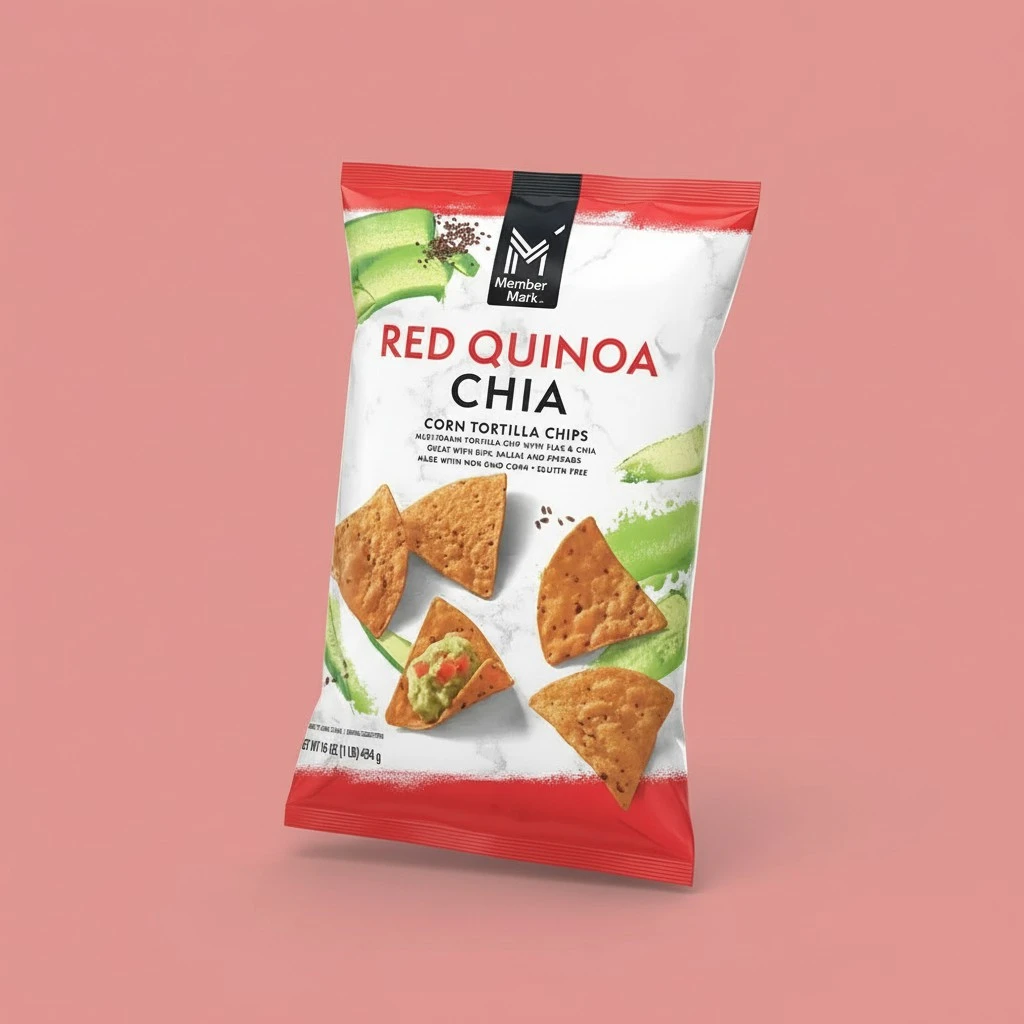 Member Mark Red Quinoa Chia Corn Tortilla Chips, 16 oz Pack of 1