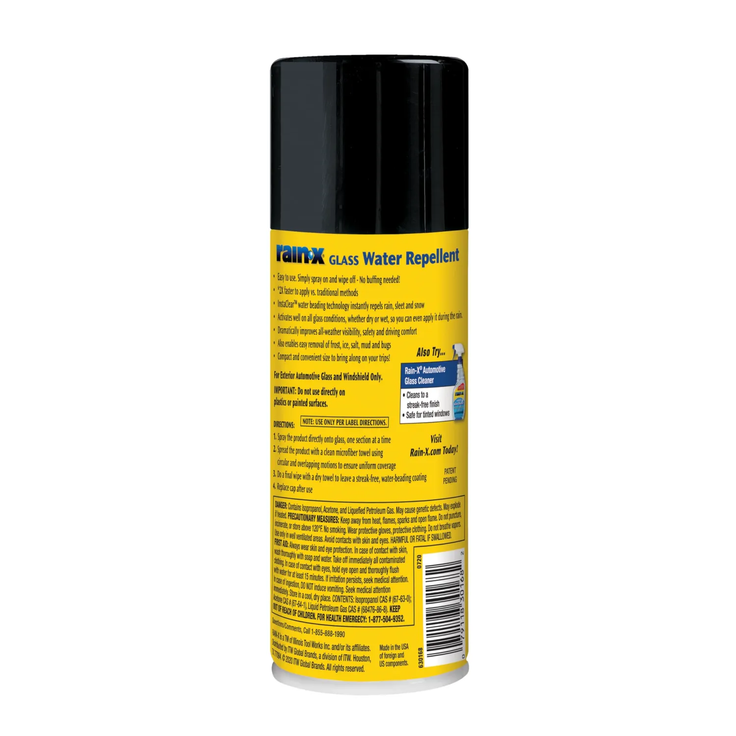Rain-X 630168 Glass Water-Repellent Aerosol 12 oz.