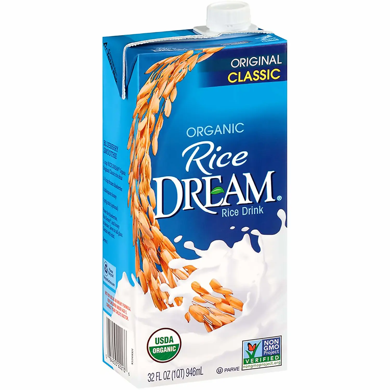 RICE DREAM Classic Original Organic Rice Drink, 32 fl. oz. (Pack of 4)