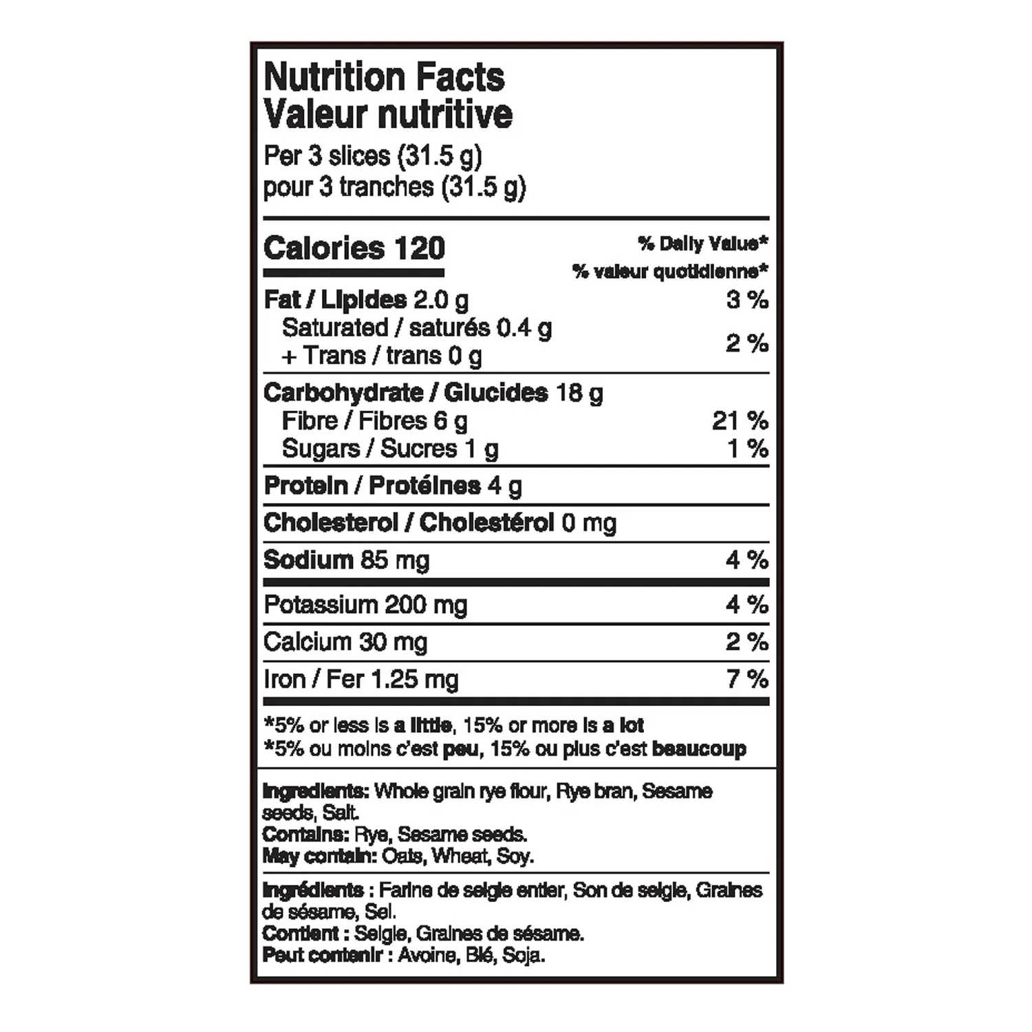 RYVITA Sesame Rye Crispbread, 125 GR