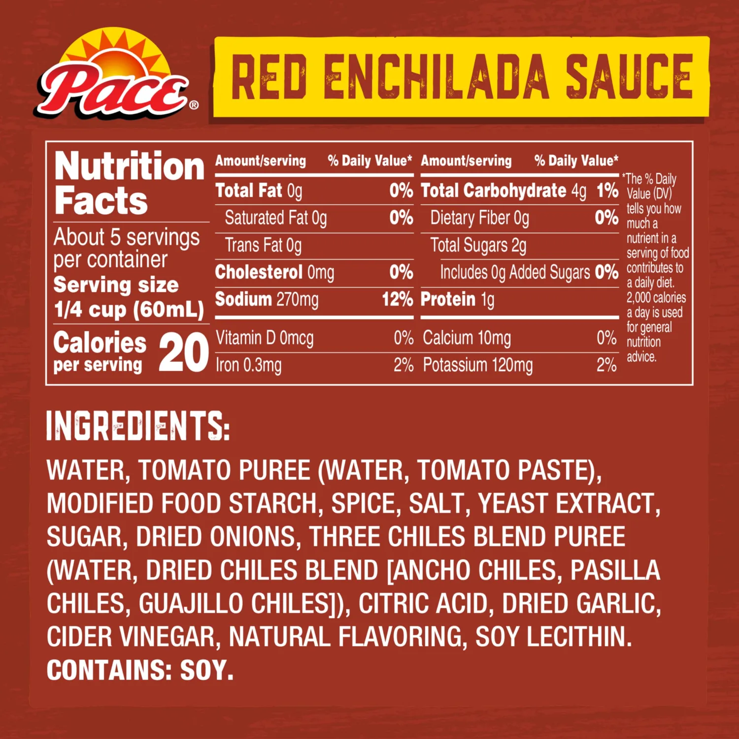 Pace Medium Red Enchilada Sauce, 10.5 oz Can