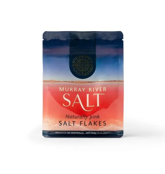 Murray River Gourmet Salt Flakes Australia's Finest Chef Preferred Natural Salt Masterchef Featured - 5.25 oz (150g) Resealable Pouch