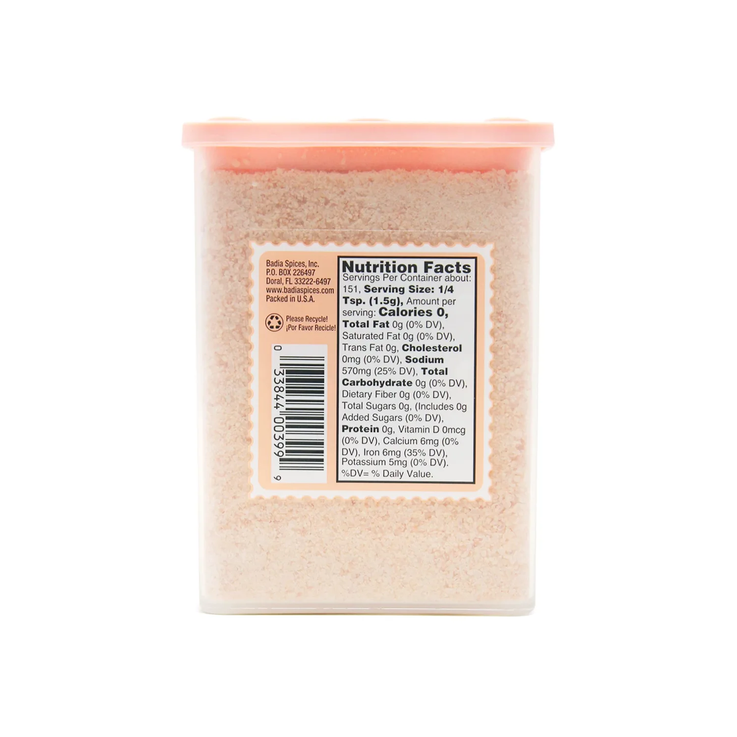 Badia Pink Himalayan Salt, 8 Ounce (Pack of 2)