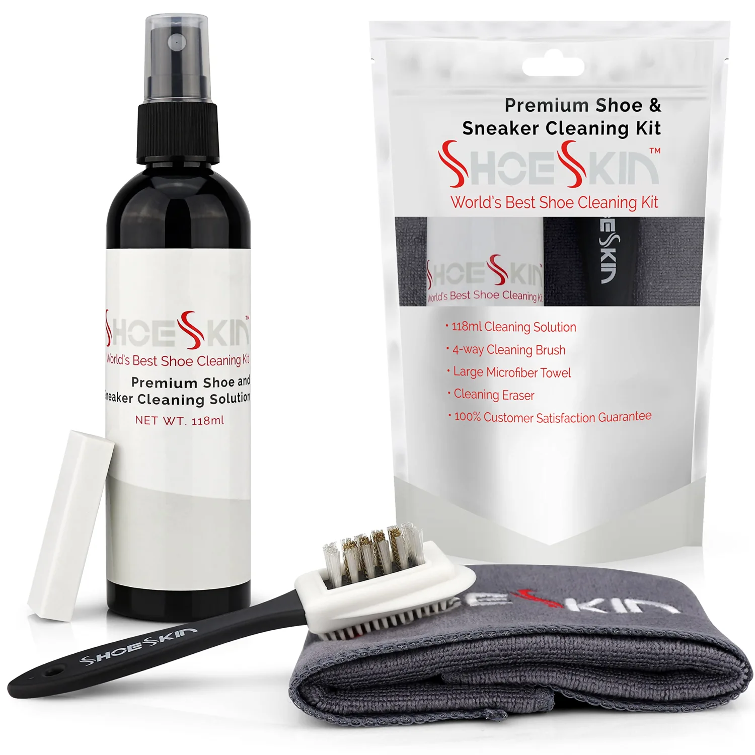 Premium Shoe Cleaner Kit - Tennis Shoes Cleaner, Sneaker Cleaner Kit, Dress Shoes, Boots, and all Shoe Types will Look Like New!