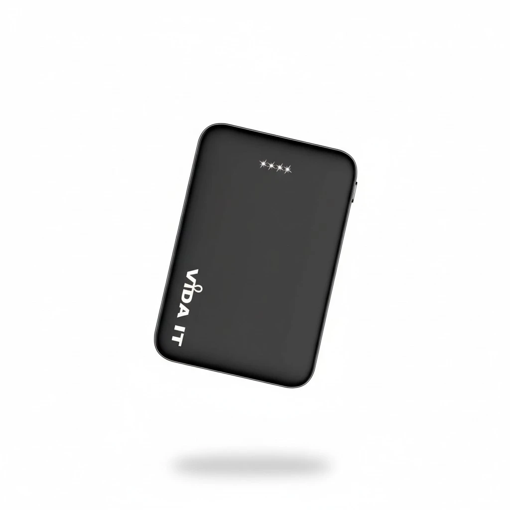 Vida IT 5000mAh Mini Power Bank Small Portable Charger for Heated Vest Jacket Battery Pack for iPhone Samsung Cell Phone with Dual USB Output, Lightweight Rechargeable Power Pack 5V 2.1A for Travel
