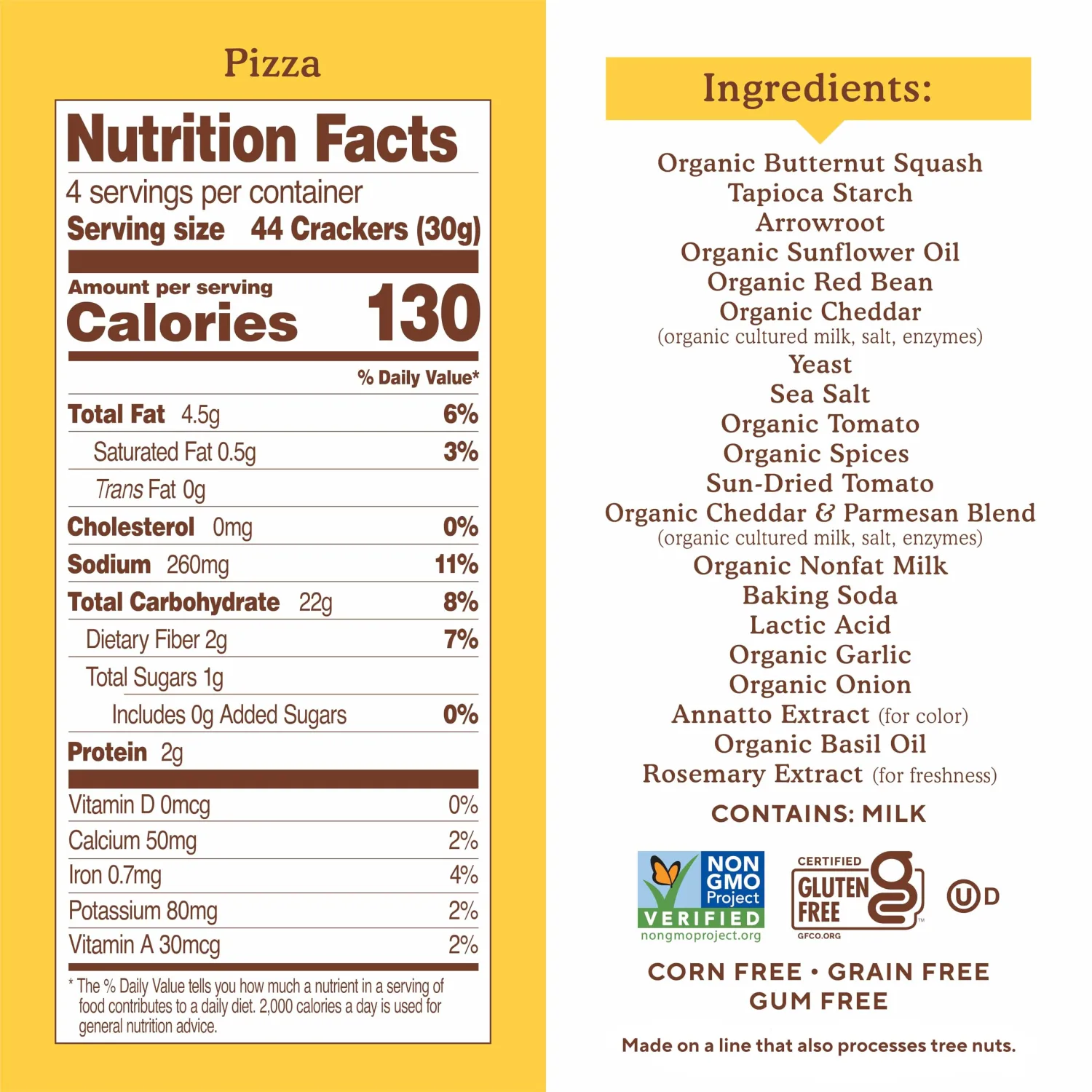 Simple Mills Pop Mmms Cheddar Baked Snack Crackers and Pop Mmms Pizza Baked Snack Crackers (Pack of 2)