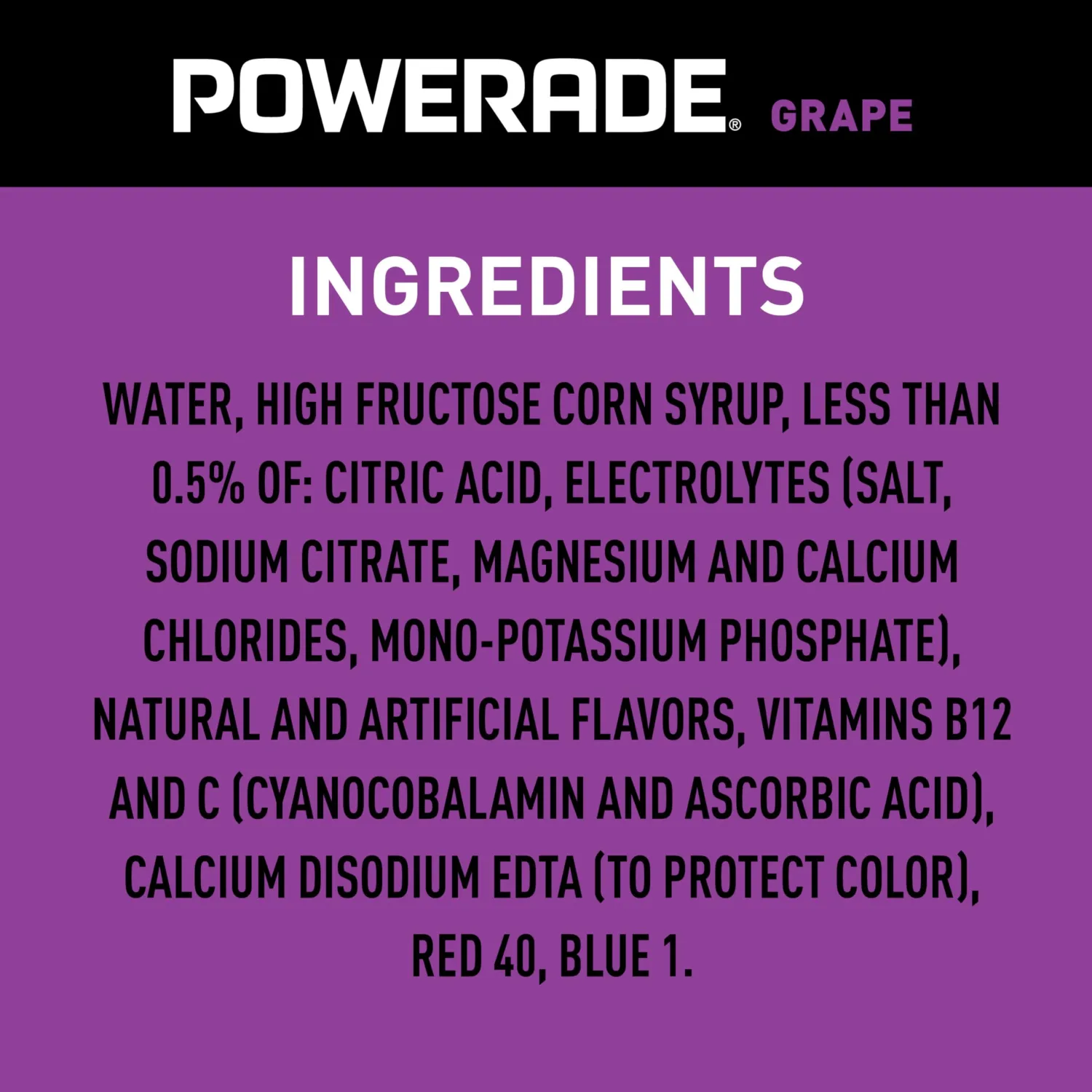POWERADE Sports Drink, Grape Electrolyte Drink, 20 Oz (8 Pk)