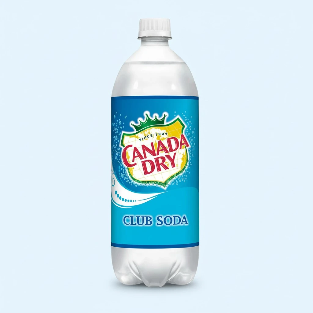 Canada Dry Club Soda, 1 Liter Bottle