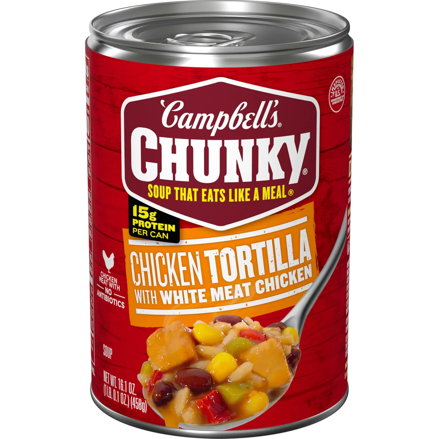 Campbell’s Chunky Soup, Chicken Tortilla With White Meat Chicken, 16.1 oz Can
