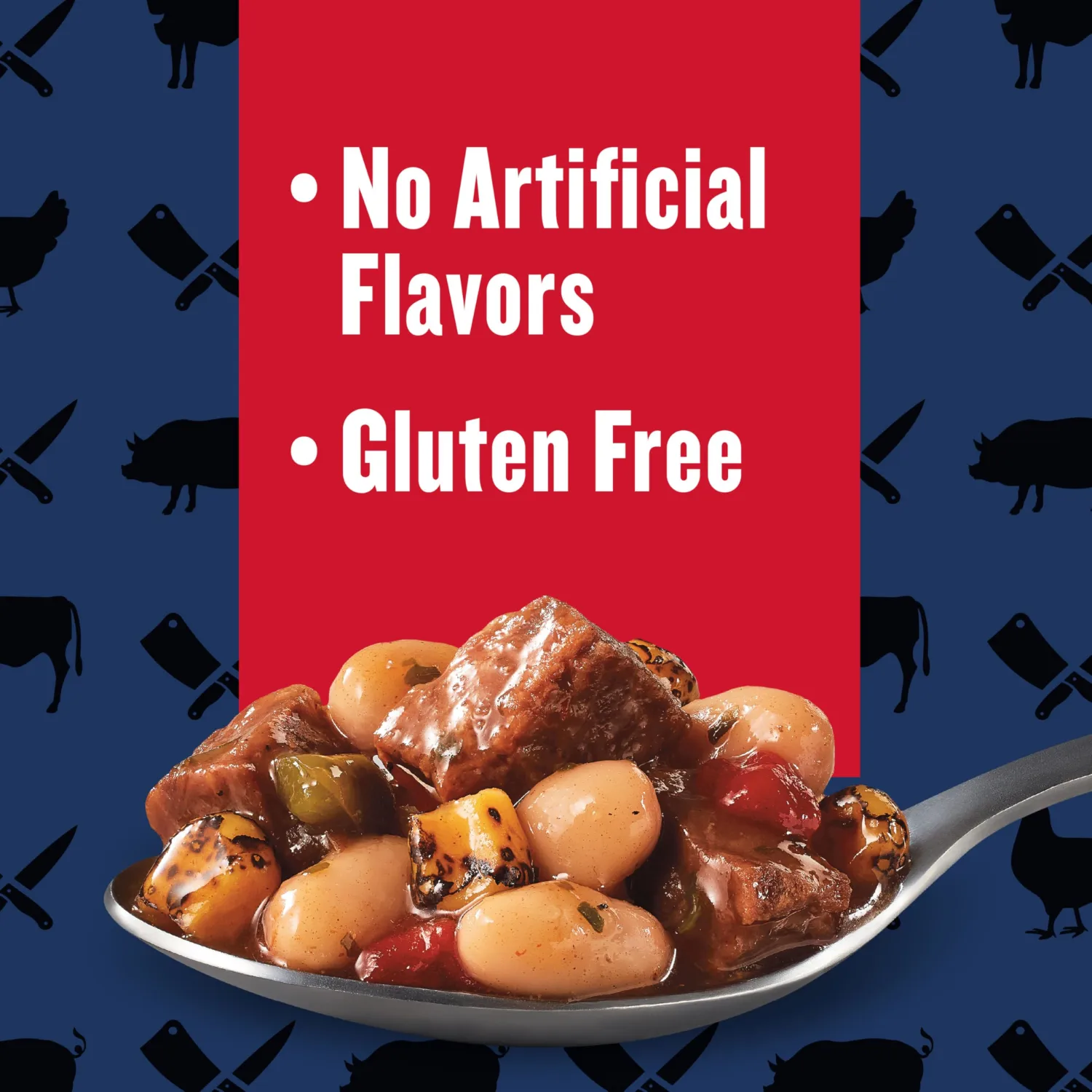 Progresso Pitmaster Steakhouse Style Steak and Bean, Gluten Free, Canned Soup, 18.5 oz