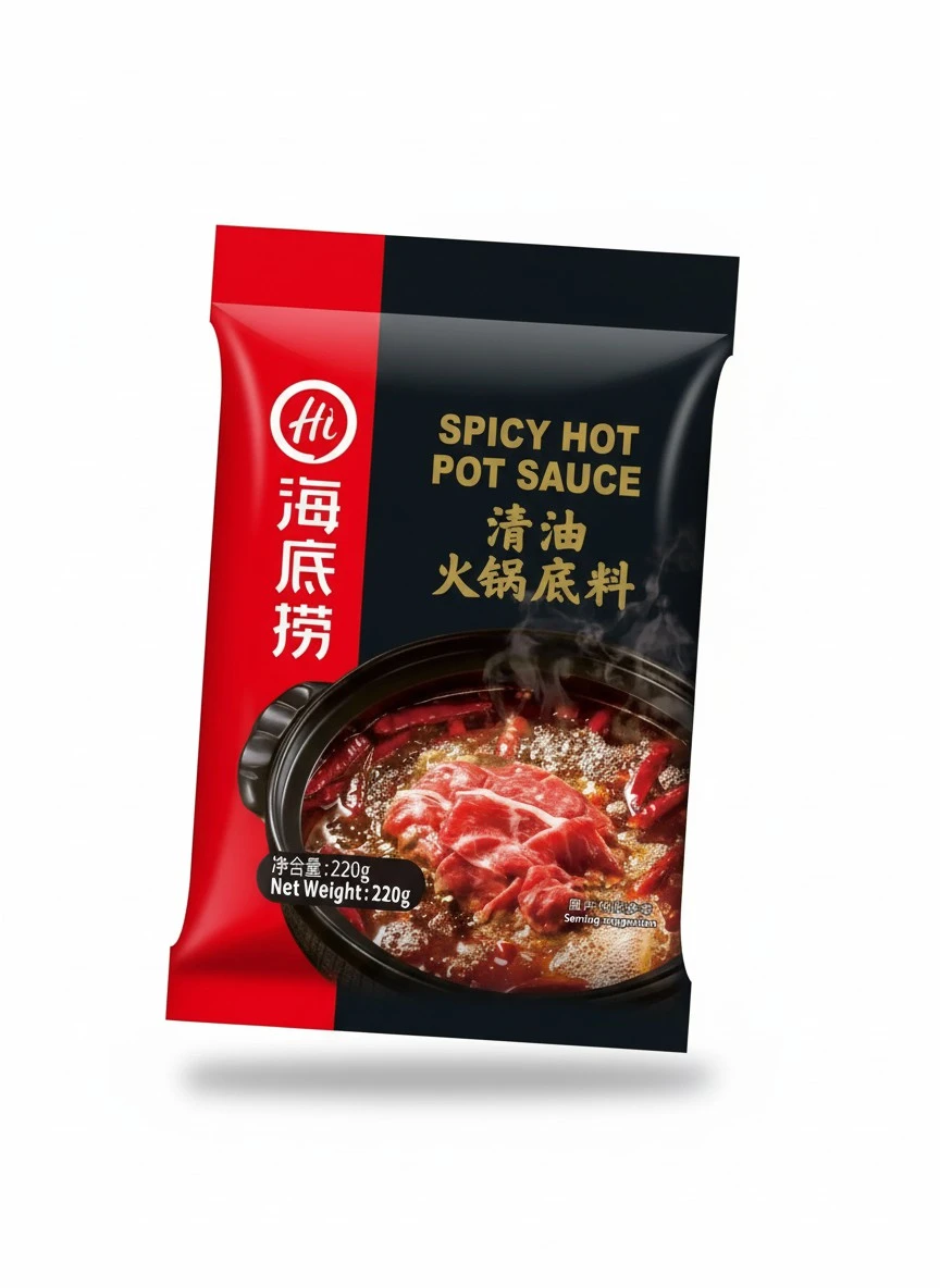 Haidilao Hot Pot Soup Base --- Red Chili 220g 海åº•æ ž 火é”…åº•æ–™-æ¸…油