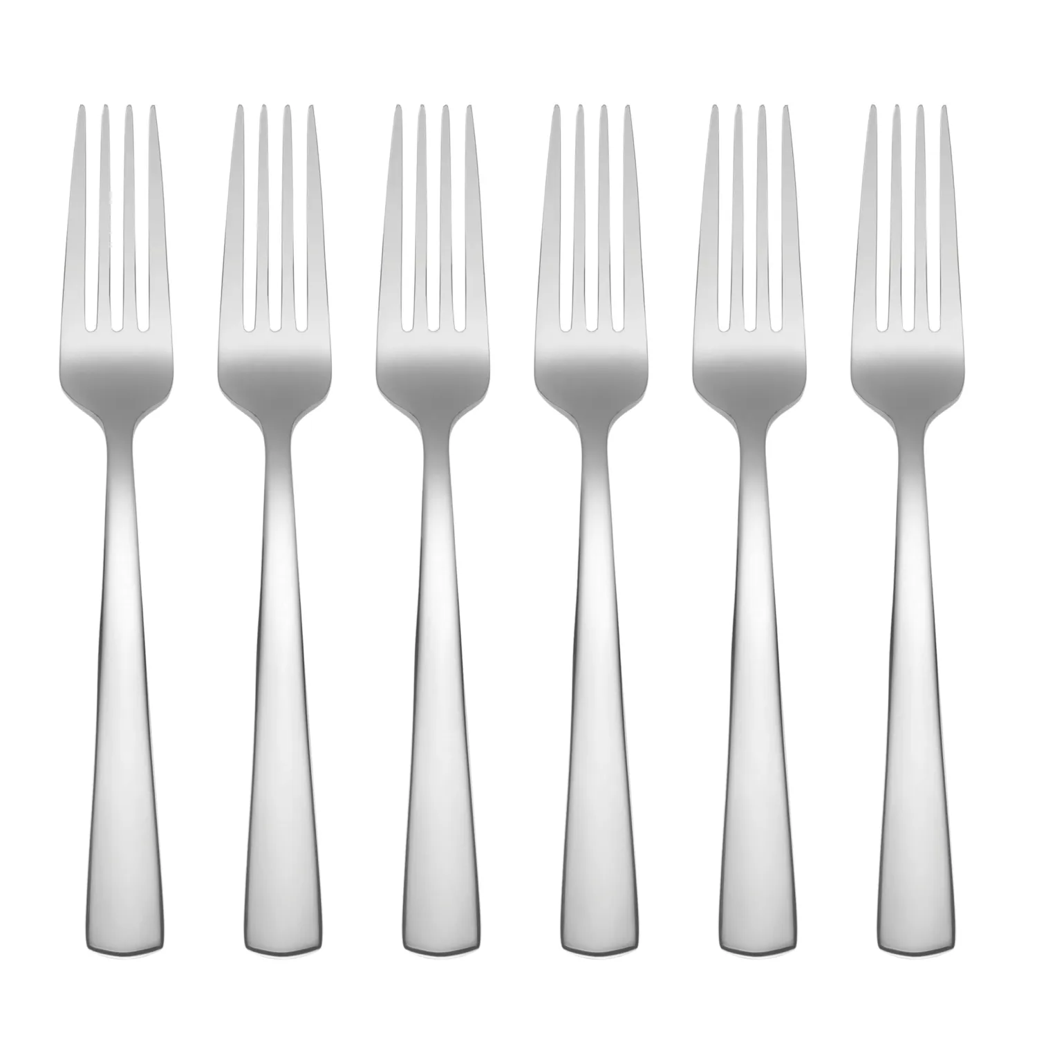 Oneida Aptitude Everyday Flatware Dinner Forks, Set of 6, 18/0 Stainless Steel, Silverware Set