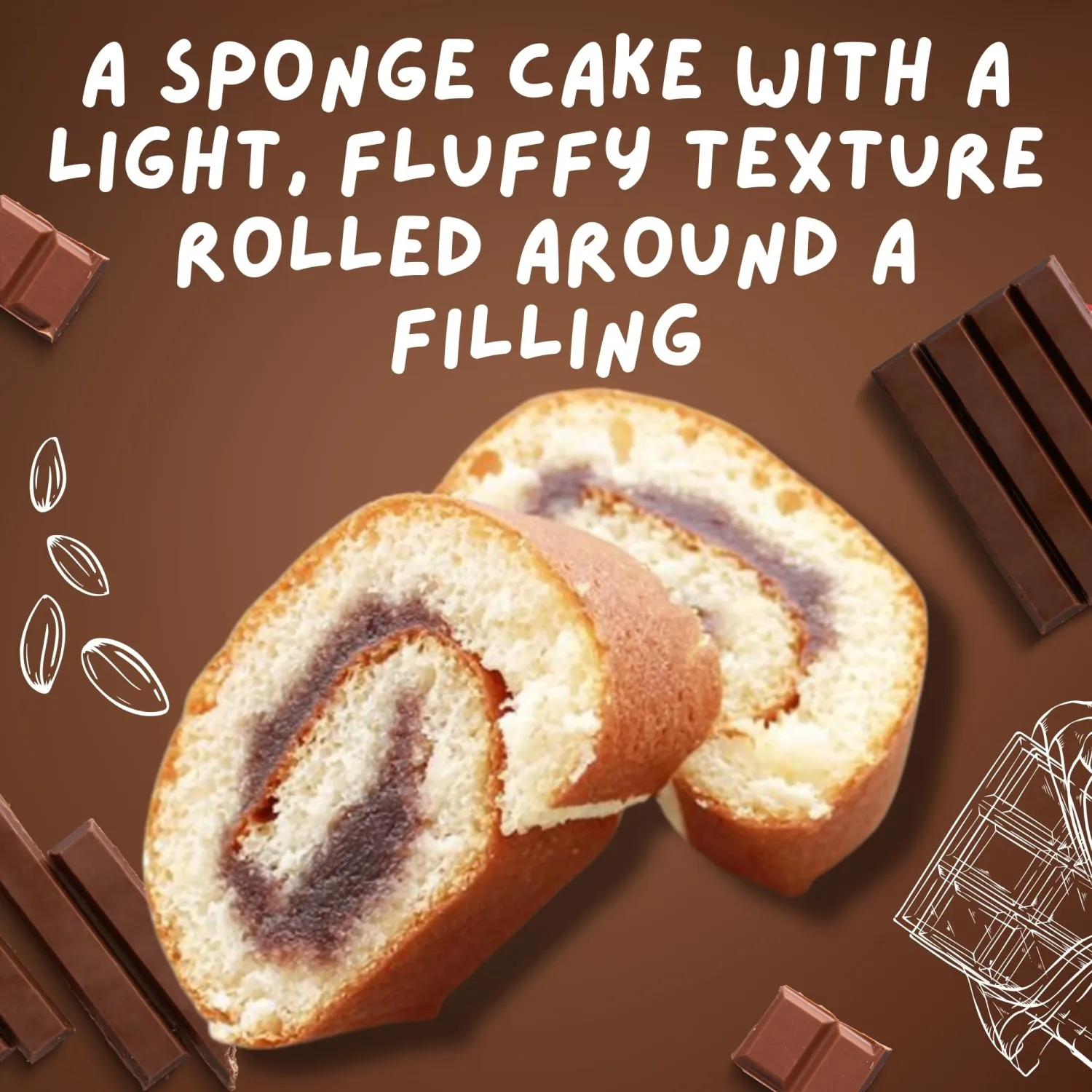 Wagokoroll Castella Roll Cake, Belgium Chocolate Flavor - Authentic Japanese Confectionery, Asian Sweets, Made in Japan by Penguin, 200g (Pack of 1, Chocolate)
