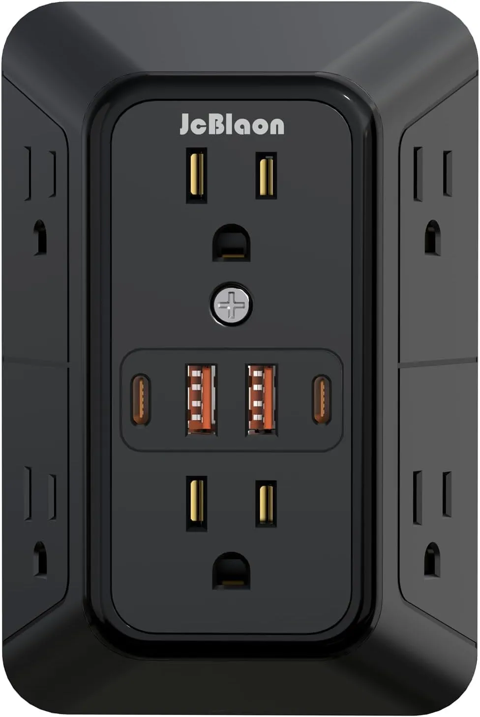 Outlet Extender Surge Protector - 6 Outlet Splitter with 4 USB Ports (2 USB C), Multiple Plug Expander Wall Charger, 3 Sided Multi Plug Wall Adapter Power Strip for Home Office Kitchen Travel