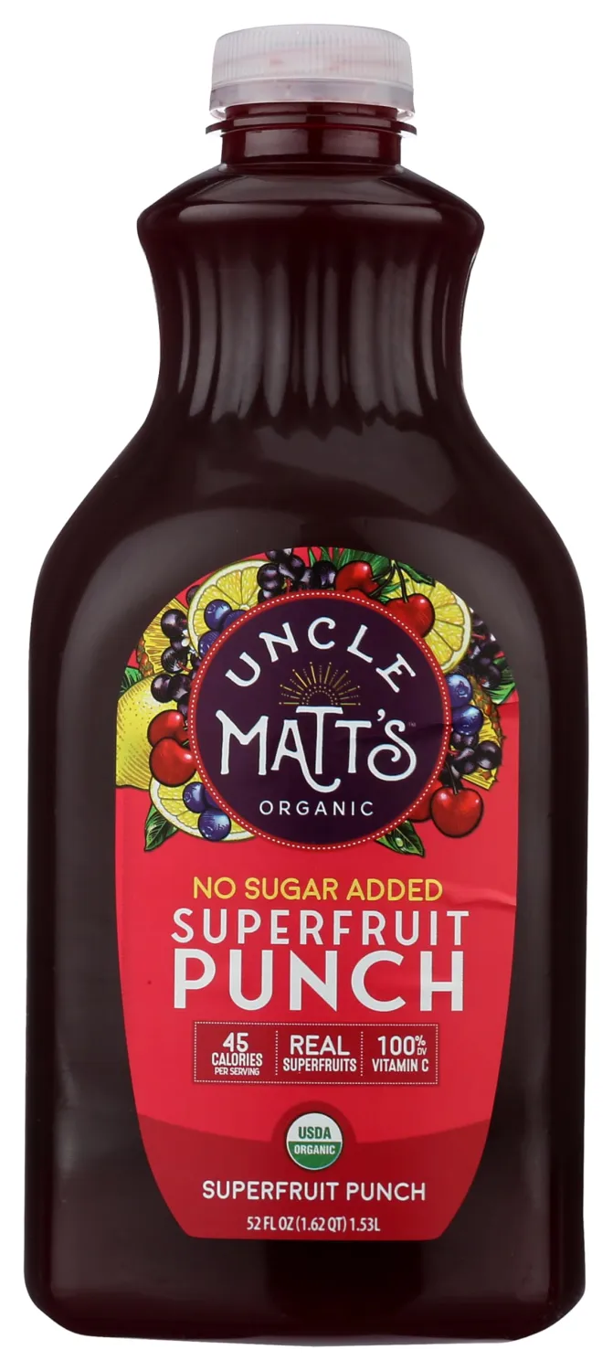 UNCLE MATTS Organic No Sugar Added Superfruit Punch, 52 FZ