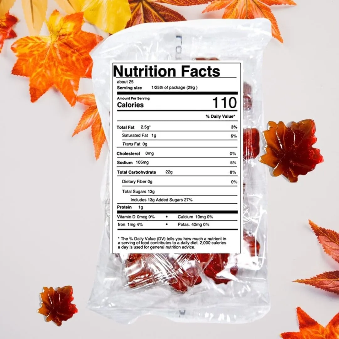 Real Maple Syrup Leaf Drop Candy -Maple Drop Hard Candy- Resealable Bag Maple Syrup Candies - Maple Sugar Candy- Maple Syrup Candy- Maple Leaf Candy -Maple Hard Candy- Maple Candy From Vermont - Pure Maple Flavor Candy (1.5 LB)