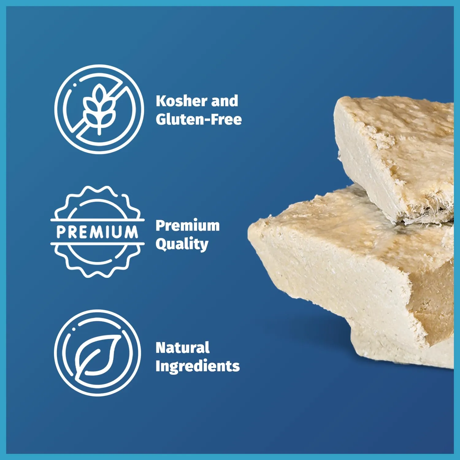 Sugarless Sesame Halva Vanilla Flavor - Delicious Sweet Israeli Mini Snacks Sesame Tahini Treat Bars for Melt-in-Your Mouth Delight - Perfect Halvah for Any Occasion - Vegan, Kosher - 10.6OZ (300g)