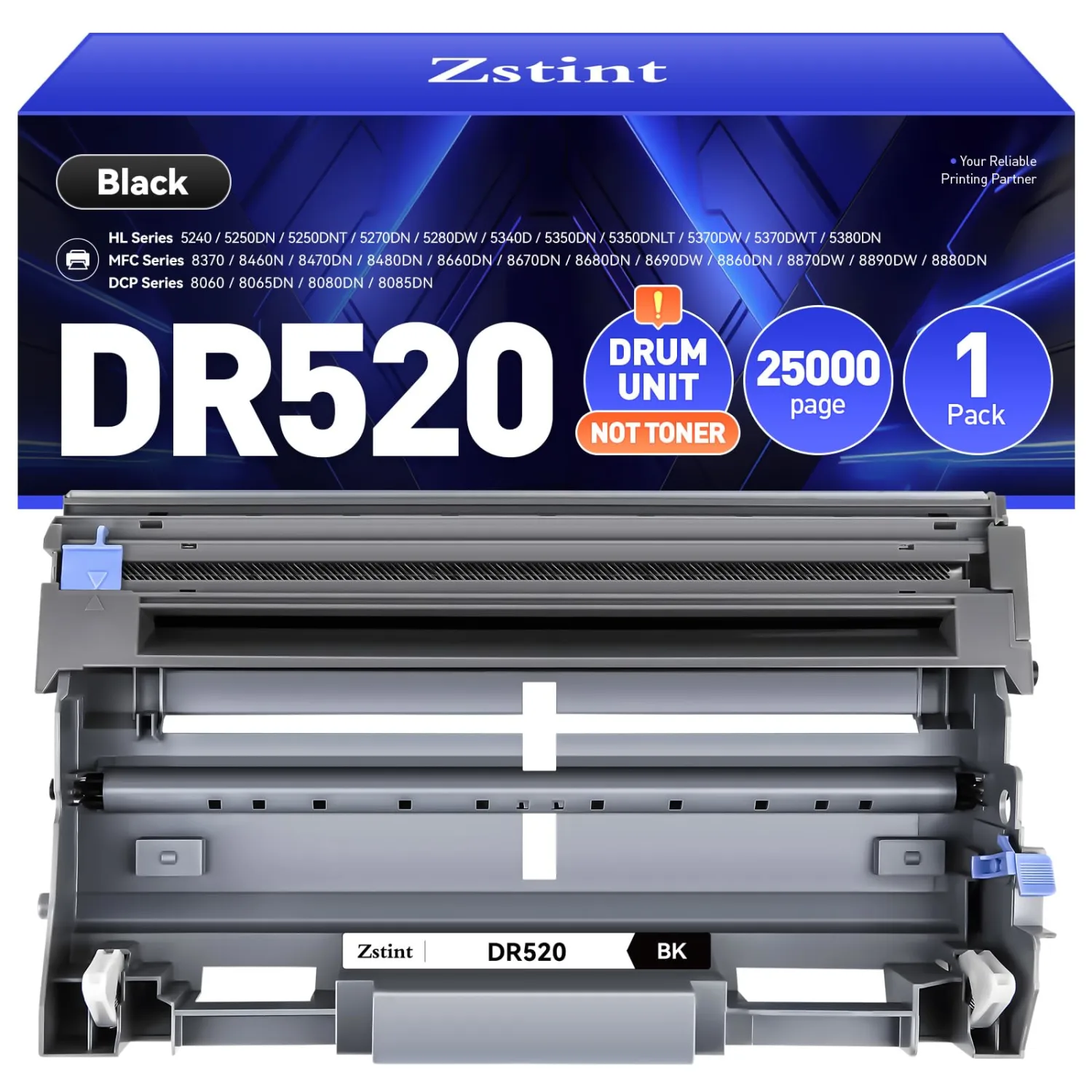 DR520 Drum Unit(Not Toner)Compatible for Brother DR-520 Imaging Drum HL-5370DW HL-5340D DCP-8060 DCP-8065DN 8085DN 8080DN HL-5240 5340D 5350DN 5370DW HL-5250DN MFC-8660DN 8480DN 8680DN 8690DW Printer