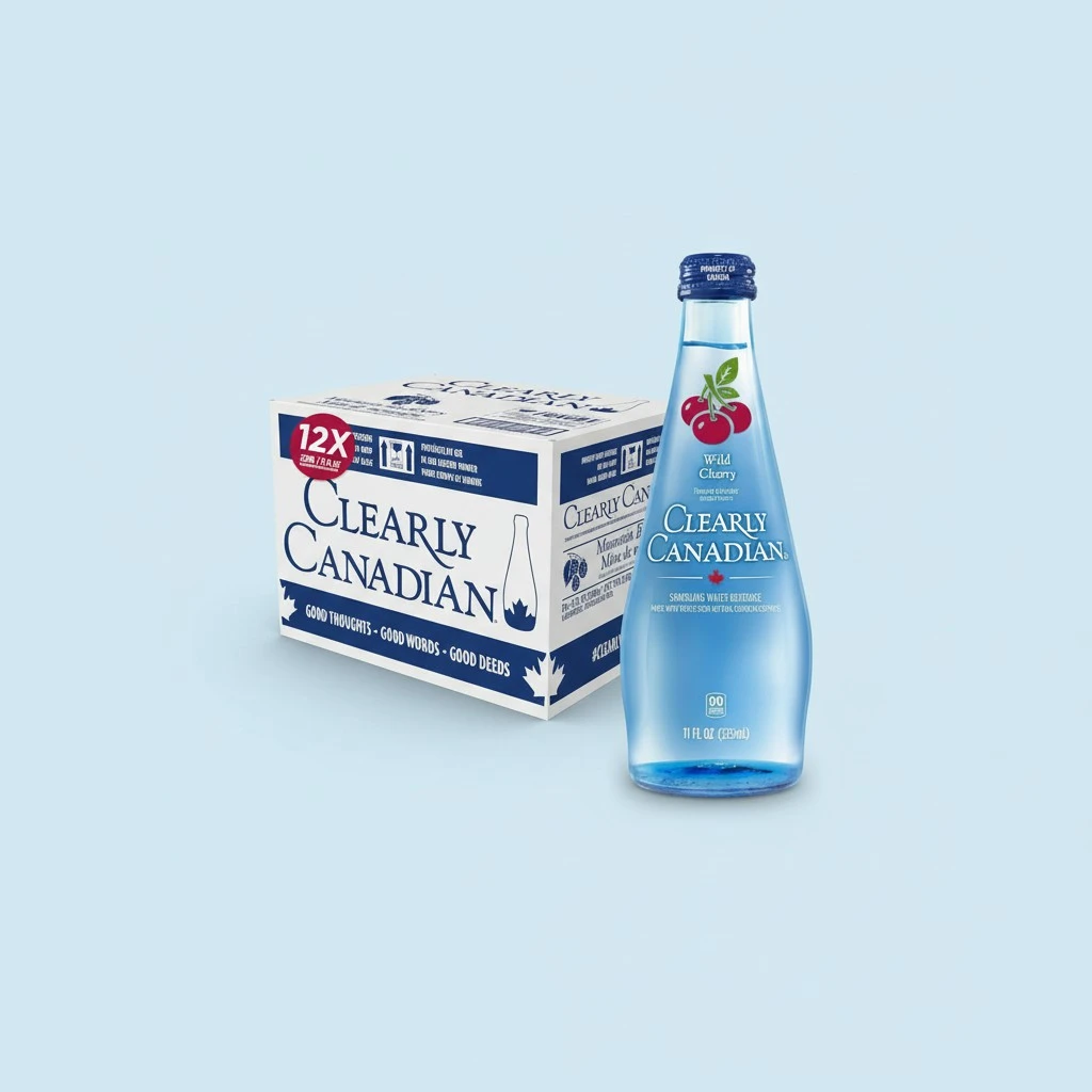 Clearly Canadian Sparkling Water Beverage, Wild Cherry, 12 Pack, 11oz